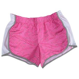 Danskin Now Medium Pink, Gray, & White Drawstring Elastic Athletic Shorts